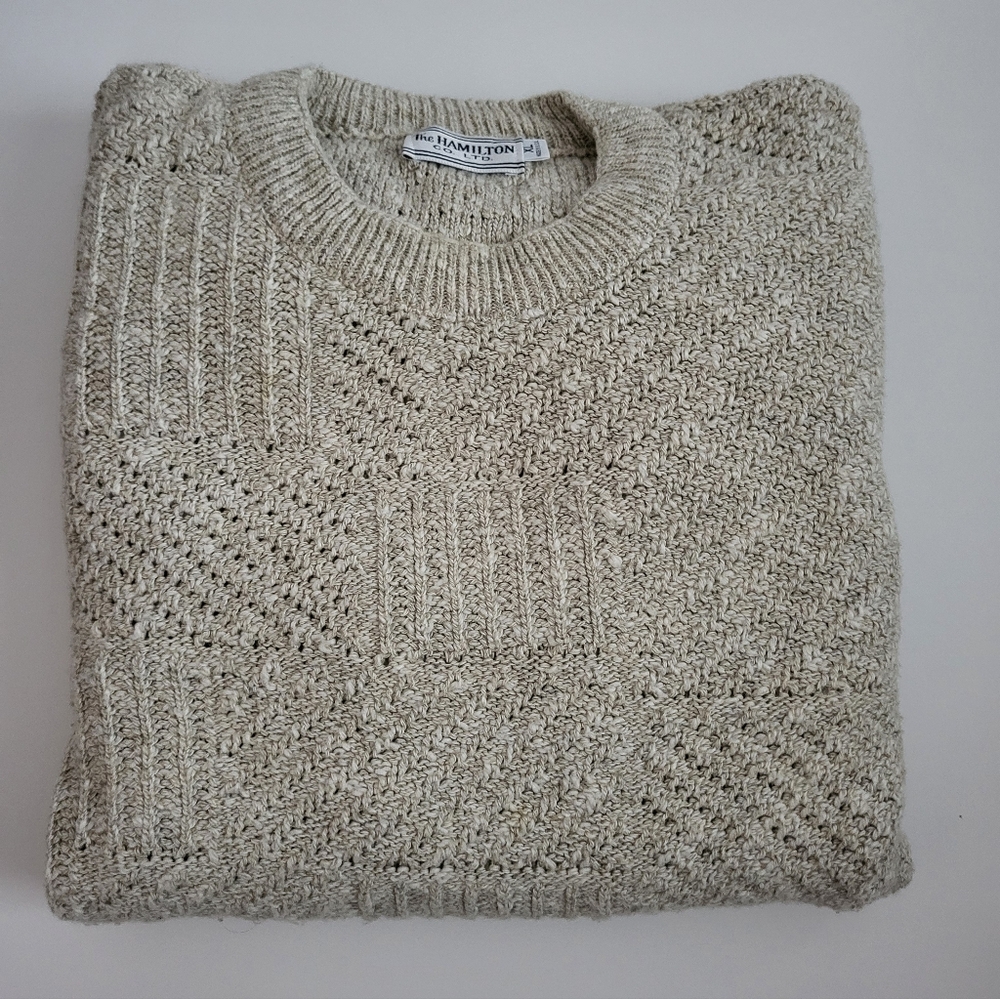 Hamilton Men's Crewneck Sweater - Cream Size XL